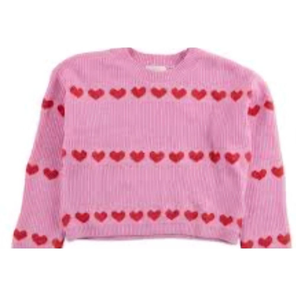No Comment Women's Pink hearts with Red sweater Size XL NWT